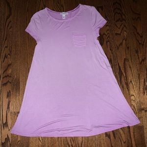Lavender T-shirt dress
